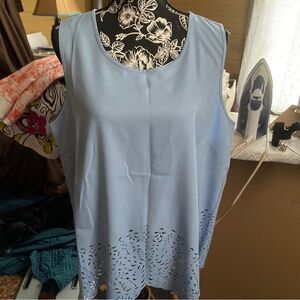 New Directions Size XL Women’s Cut Out Shell Blouse 44" Bust 29" L